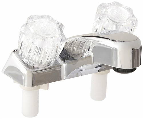 Utopia 20373207 RV Shower Faucet, Chrome With Clear Handles