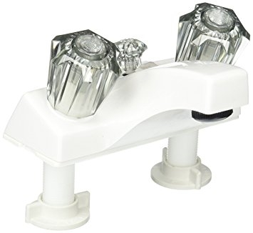 Utopia 20373W21 RV Shower Faucet, White With Smoke Handles