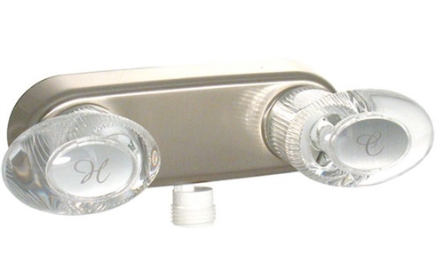 Utopia 20373207 RV Shower Faucet, Chrome With Clear Handles