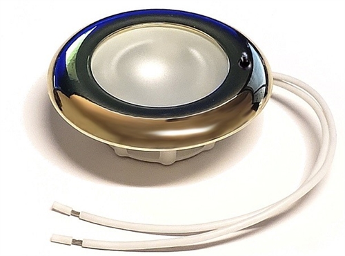 FriLight Nova Dual-Color LED Ceiling Light With Gold Trim & Switch - 3 Blue, 6 Warm White