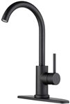 Dura Faucet DF-NMK531-MB Single Lever Kitchen Sink Faucet - 14.5" - Matte Black