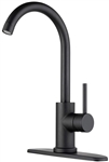 Dura Faucet Single Lever Kitchen Sink Faucet - 14.5" - Matte Black