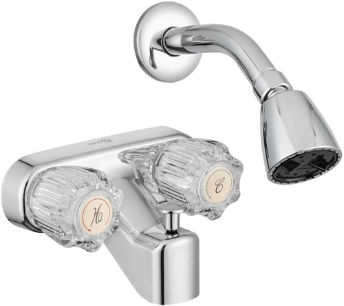 Dura Faucet DF-SA910A-CP Shower Head & Faucet Set With Diverter - Chrome