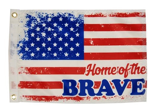 Taylor Made 1621 Home of the Brave Flag - 12" x 18"