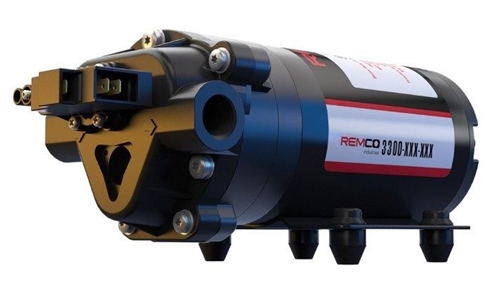 Remco 90-3323-1E3-82B-SB 3300 Series Extreme Duty 2.2 GPM, 60 PSI On Demand, 12V Sprayer Pump, 3/8" FNPT Ports