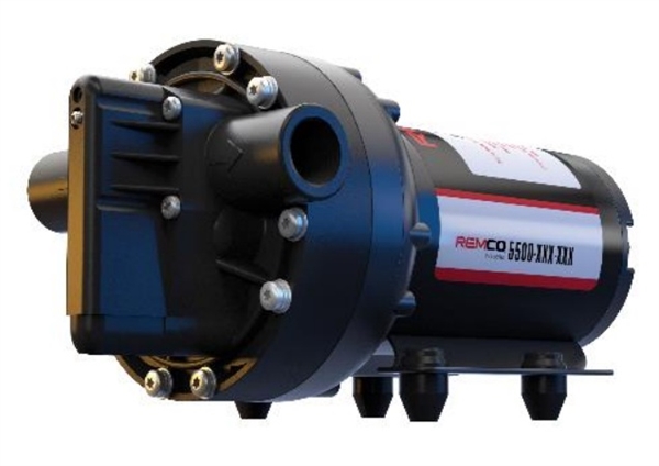 Remco 90-5537-1E3-82B-SB 5500 Series Diaphragm Sprayer Pump, 5.3 GPM, 60 PSI, 1/2" FNPT Ports, 12V DC