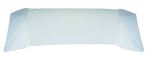 ADCO 2409 white vinyl windshield cover for 2001-2024 Chevy Class C RVs with mirror cut-outs and magnetic fasteners