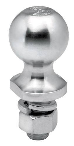 Draw-Tite 63816 1-7/8" Zinc Hitch Ball 1" Shank Dia, 2-1/8" Shank Length - 2000 Lbs