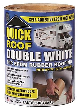 CoFair Products Quick Roof Double White Roof Repair Tape - 6" x 16'