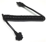 HitchCoil 95-12470-05 5-Way Flat Male To 5-Way Flat Female Coiled Trailer Cable, 6 Ft, Black