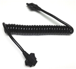 HitchCoil 95-12576-05 5-Way Flat Male To 5-Way Flat Female Coiled Trailer Cable, 3 Ft, Black