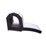 Steele Rubber Products Peel-N-Stick "P" Profile RV Wiper Seal - 1" H x 2" W x 30 Ft - Black