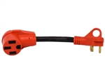 Valterra A10-3050FHVP Mighty Cord RV Power Adapter Cord, 30 Amp Male to 50 Amp Female, 12" Dogbone with Grip Handle