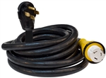 Valterra A10-5025EDBK Mighty Cord 50-Amp 25-Foot Detachable RV Power Cord, NEMA 14-50, Black