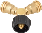 Flame King AB225 Solid Brass Propane Y-Splitter Valve
