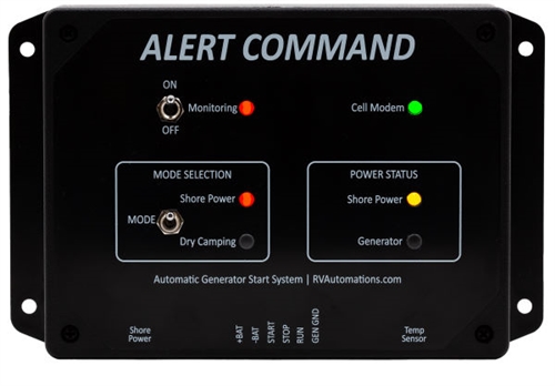 RV Automations Alert Command Auto Generator Start & Temperature Monitoring System
