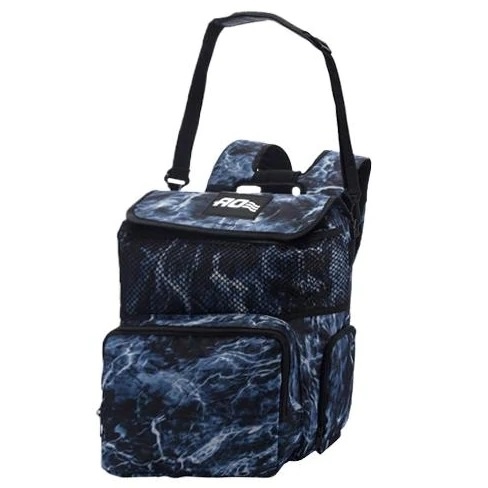AO Coolers AOELBFBP 18 Can Mossy Oak Backpack Cooler, Bluefin