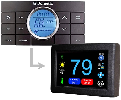 Micro-Air ASY-350-X01 EasyTouch RV 350 Touchscreen Thermostat With Bluetooth - Black