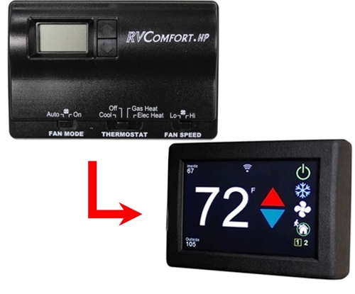 Micro-Air ASY-352-X01 EasyTouch RV 352 Touchscreen Thermostat With Bluetooth - Black