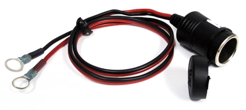 Flow-Rite BA-553 12V cigarette lighter to 5/16 inch ring terminal adapter cable for Flow-Rite mini battery watering pump