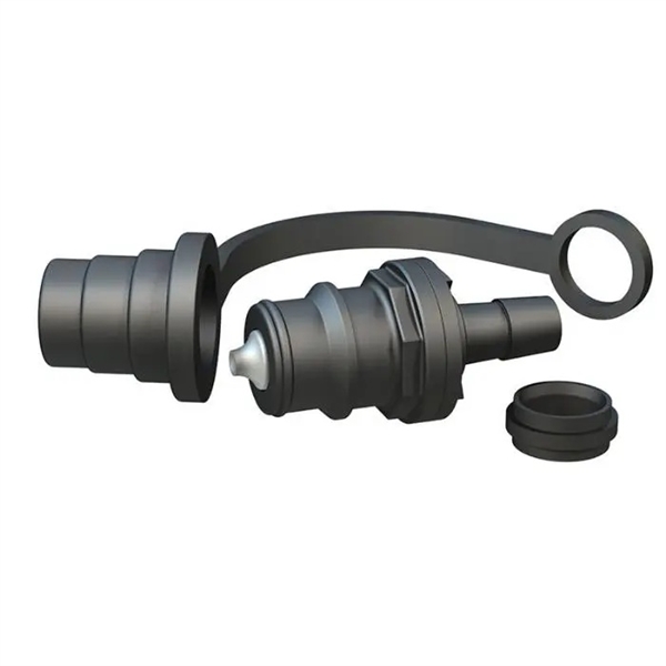 Flow-Rite BA-QDV-500 Pro-Fill male quick coupler with 3/8 inch barb fitting for battery watering systems