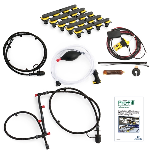 Flow-Rite BG-C48V-11-EA-WS Distributor Snake Kit Battery Watering System With Hand Pump & Eagle Eye