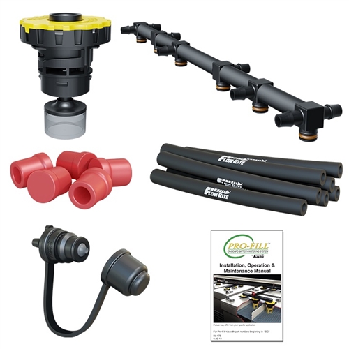 Flow-Rite BG-U24V-8J Pro-Fill Universal 24V Single-Point Battery Watering System with automatic shut-off valves and 128 flex manifolds for 4x6V or 2x12V deep-cycle batteries