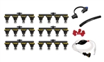 Flow-Rite BG-U48V-5G-WS Pro-Fill Universal Battery Watering System for six 8V Trojan golf cart batteries with RV-2020 hand pump and auto shutoff valves