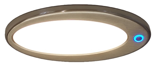 FriLight Elipse LED Ceiling Light With Satin Nickel Trim & Switch - 462 Lumens - Warm White