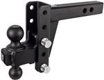 Bulletproof Hitches HD204 Adjustable 2-Ball Mount For 2" Receiver, 4" Drop/Rise, 22,000 Lbs