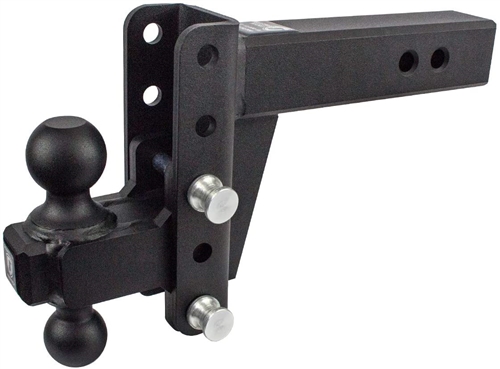 Bulletproof Hitches HD254 Adjustable 2-Ball Mount For 2-1/2" Receiver, 4" Drop/Rise, 22,000 Lbs