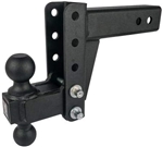 Bulletproof Hitches HD304 Adjustable 2-Ball Mount For 3" Receiver, 4" Drop/Rise, 22,000 Lbs
