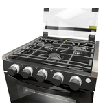 Furrion Greystone CF-RV17BB 17" RV Gas Range, 3-Burner Cooktop with Oven, Drop-In, Black, 12V, 8,000 BTU