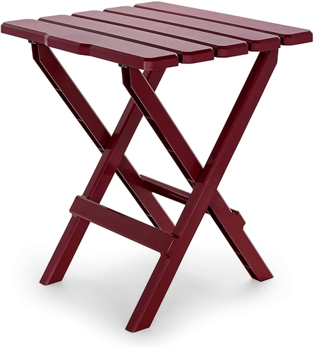 Camco 51694 Adirondack Large Folding Side Table - Red