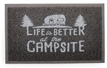 Camco 53200 Life Is Better At The Campsite Outdoor/Indoor Welcome Mat - 29" x 17-1/4" - Gray