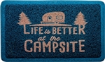 Camco 53201 Life Is Better At The Campsite Outdoor/Indoor Welcome Mat - 29" x 17-1/4" - Blue