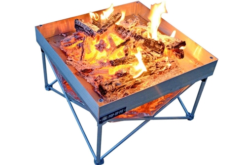 Fireside Outdoor CB001 Pop-Up Pit And Heat Shield Combo