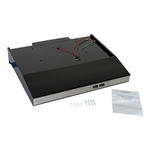 Furrion Greystone CXW-30-CZ02 22" Super Slim RV Range Hood, 12V, 2-Speed, LED Light, Black/Stainless, Ductless