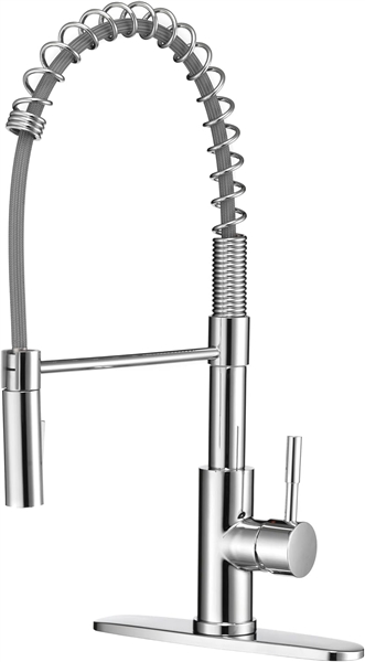 Dura Faucet DF-MK504SLK-CP Streamline Coil Pull-Down RV Kitchen Faucet, Chrome