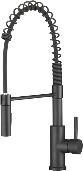 Dura Faucet DF-MK504SLK-MB Streamline Coil Pull-Down RV Kitchen Faucet, Matte Black