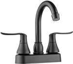 Dura Faucet DF-PB155LH-MB RV Bar Faucet with Side Lever, Matte Black, 4" Center