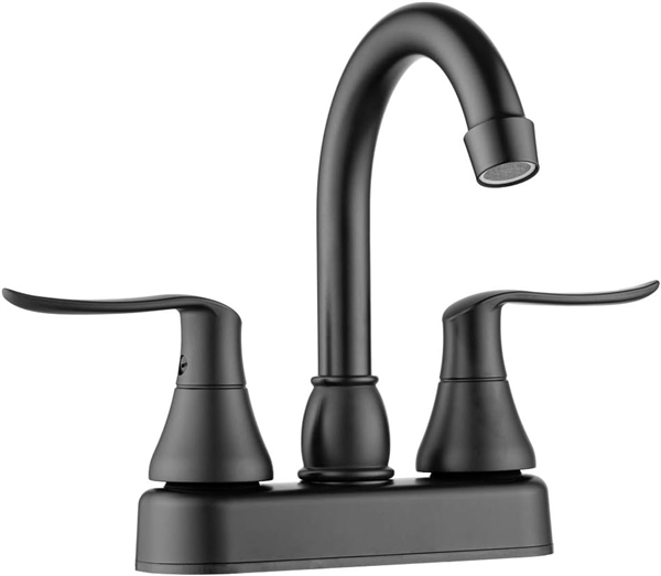 Dura Faucet DF-PB155LH-MB RV Bar Faucet with Side Lever, Matte Black, 4" Center