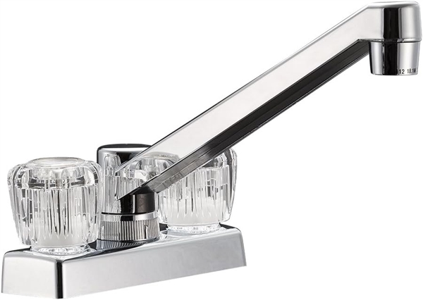 Dura Faucet DF-PK640A-CP Two Handle 4" Centerset RV Kitchen Bar Faucet, Chrome