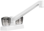 Dura Faucet DF-PK640S-WT Two-Handle 4" Centerset RV Kitchen Bar Faucet, White