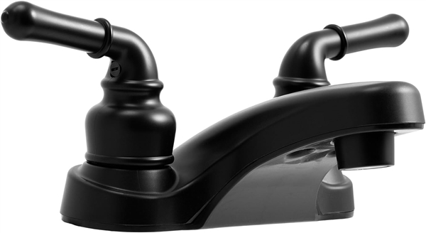 Dura Faucet DF-PL700C-MB Classical RV Lavatory Faucet, Matte Black, 4" Center