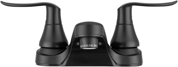 Dura Faucet DF-PL700LH-MB RV Bathroom Lavatory Faucet, Matte Black, Dual Lever