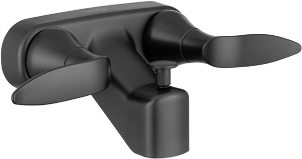 Dura Faucet DF-SA110LH-MB RV Tub and Shower Diverter Faucet, Matte Black, 4" Center