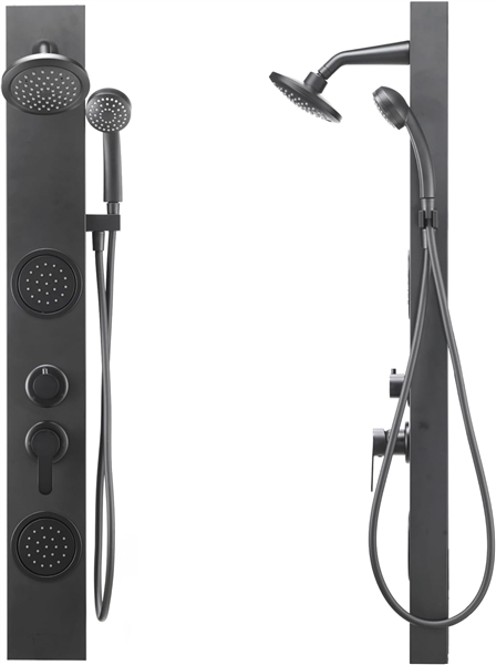 Dura Faucet DF-SA914-MB Premium RV Shower Panel Column, Matte Black