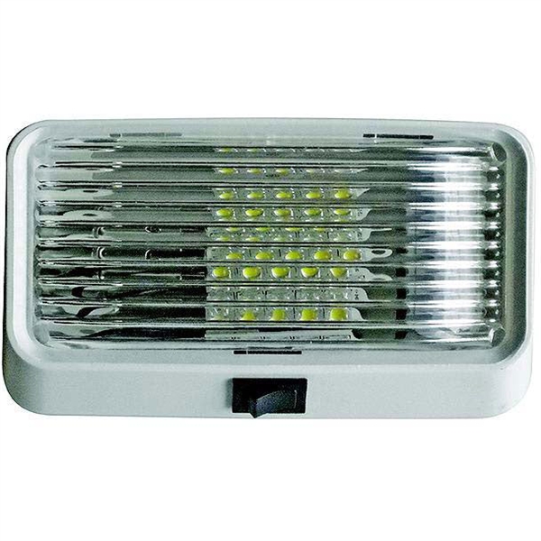 Valterra DG71253VP Standard Surface Mount RV Porch Light with Switch, White