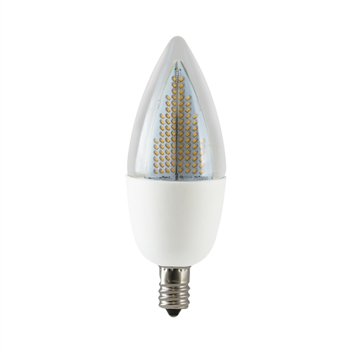 Euri LIghting LED ECA9.5-2120fc Flame Bulb - Clear Glass White Base